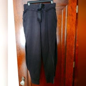 Ivy Park Black Open side hem joggers